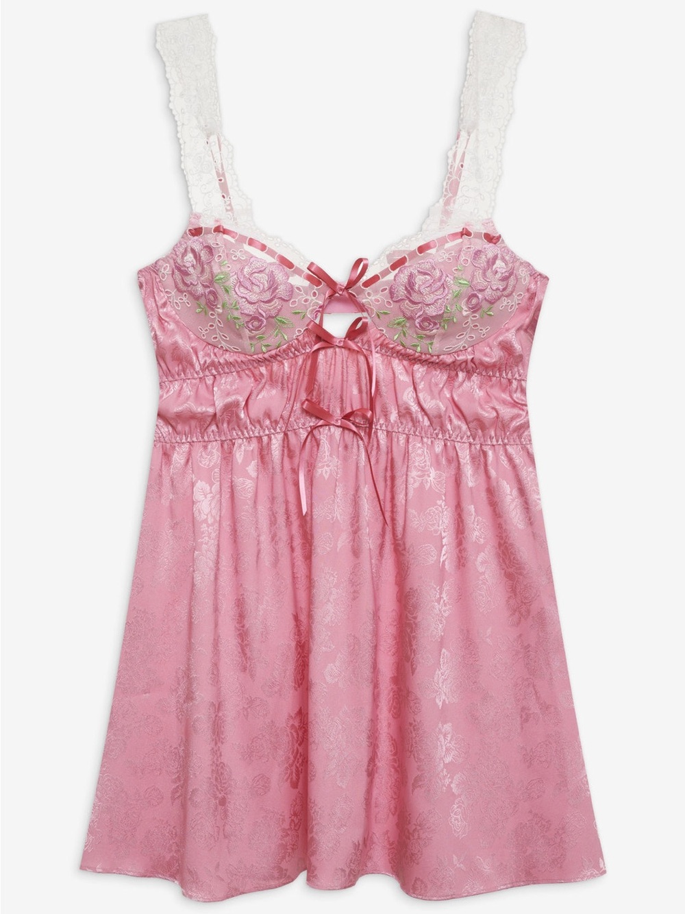 For Love and Lemons Rose Milk Eyelet Slip Dress Size Small
